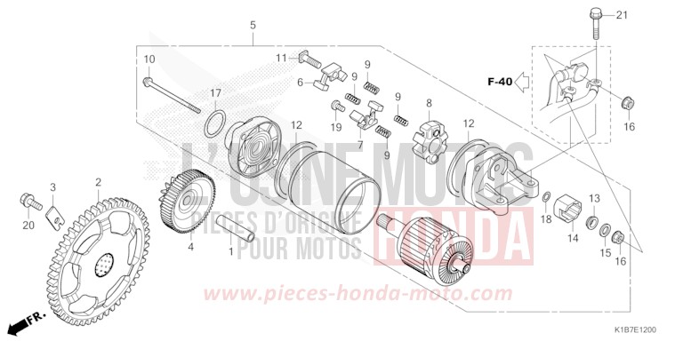 ANLASSER von Forza 350 MAT PEARL PACIFIC BLUE (PB397) von 2021